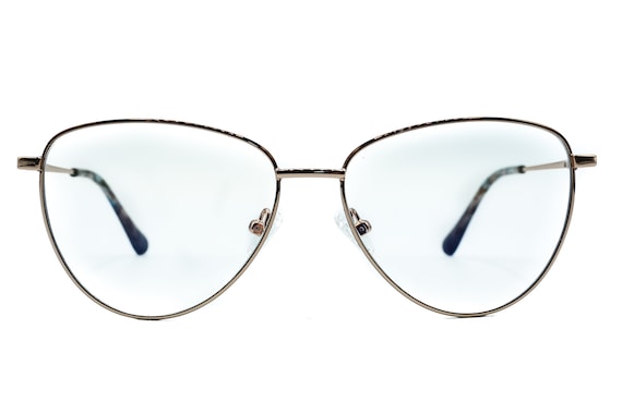 Cat Eye Blue Light Blocking Glasses: Optical Quality Metal  display picture 1