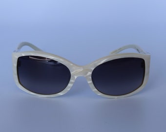 Celine Dion Vintage Sunglasses - New - Rare - White marble frames