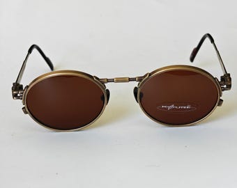 Koure Vintage Designer Rare Bronze Steampunk Sunglasses New - Deadstock