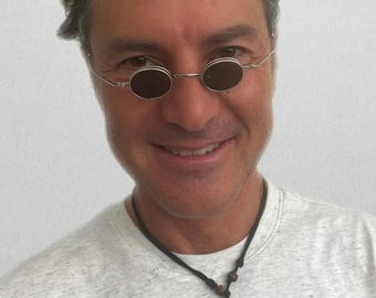Steampunk Sunglasses folding and flip down lenses - Small, Round, Metal for men and women