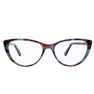Cat Eye Reading and Non-Reading Glasses / Blue light lens by ZOOMe - Simone - Computer, Gaming and online school ready!