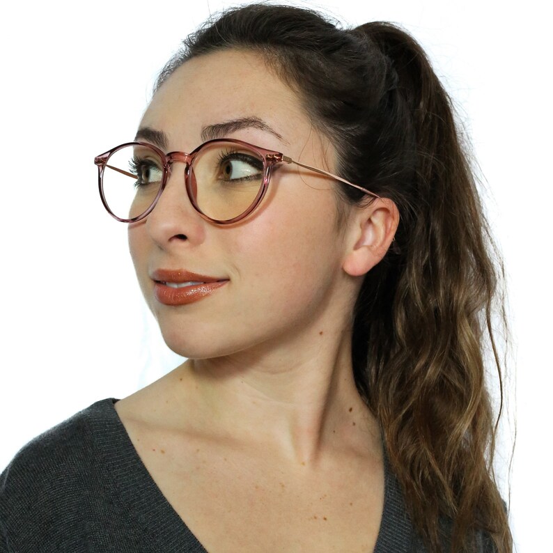 Clear Lens Glasses With Blue Light Filter Lens by Zoome Etsy