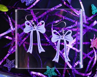 Olivia Rodrigo Lacy Bow Ribbon Earrings GUTS TOUR