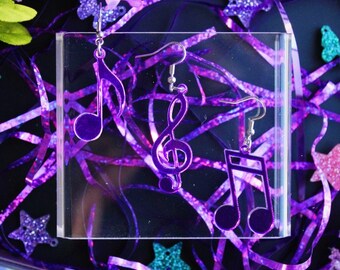 Olivia Rodrigo Music Notes Treble Clef Earrings GUTS TOUR