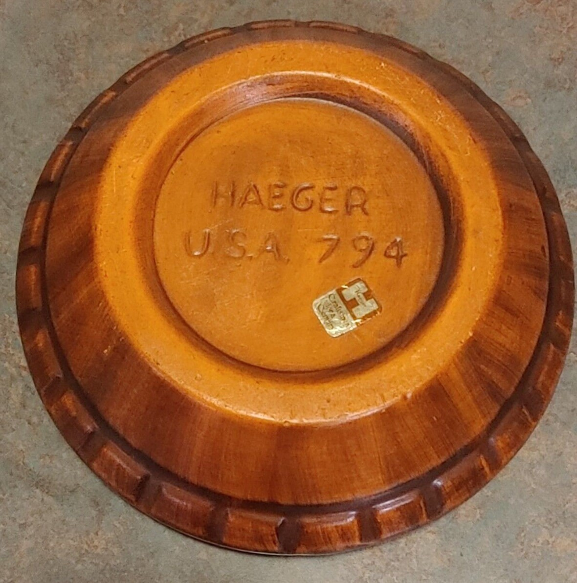 Vintage Mid Century Modern Haeger USA 794 Retro Textured Art