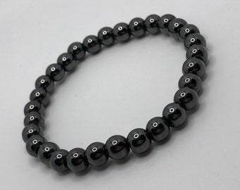 Hematite 6MM Beaded Bracelet - Positive Healing Energy