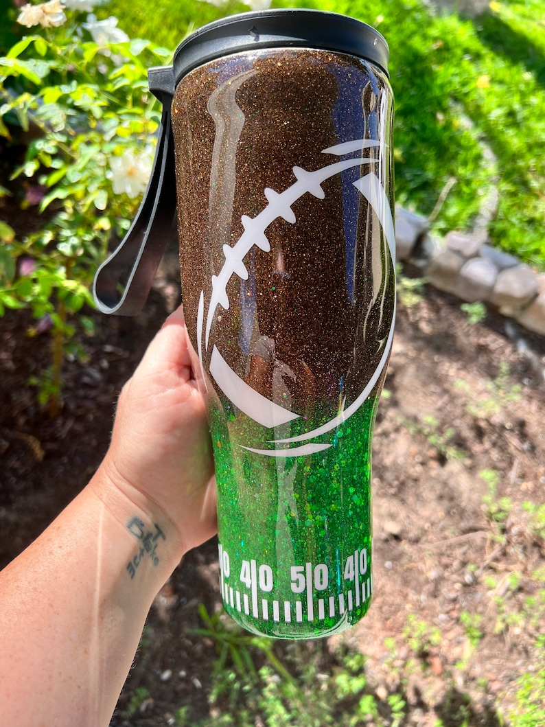 Football Mom Tumbler Etsy