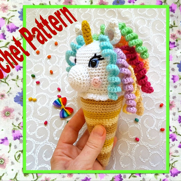 Crochet Unicorn Rattle Pattern, Amigurumi Rattle Toy Tutorial, Soft Baby Unicorn Pattern, DIY Handmade Ecofriendly Rattle