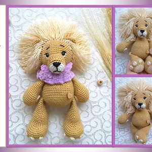 Crochet Toy Pattern, Amigurumi Lion Pattern, Crochet Realistic Animal Tutorial, Lion Pattern, Stuffed Toy DIY, Amigurumi English PDF