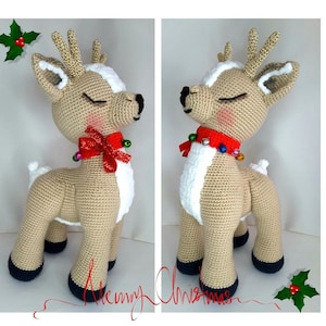 Crochet Toy Pattern, Amigurumi Deer Pattern, Animal tutorial, Stuffed Toy Pattern, Crochet Reindeer, English PDF Toy Pattern Gift, Christmas