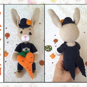 Crochet Toy Pattern, Bunny Toy English PDF, Amigurumi Rabbit Groom Pattern, Stuffed Toy Tutorial, Soft Rabbit Pattern, Bunny DIY