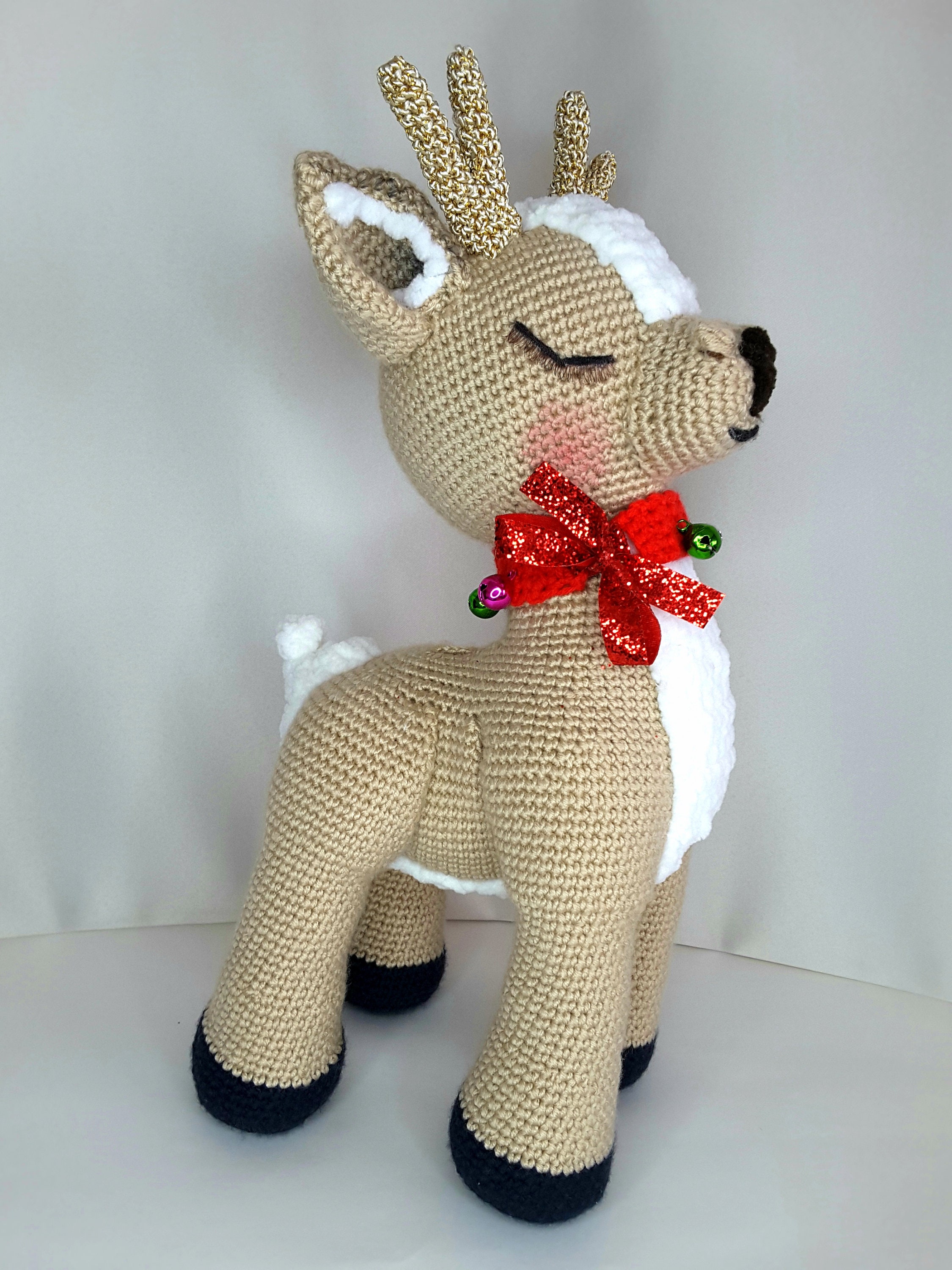 Crochet Deer Toy Pattern Amigurumi Deer Pattern Reindeer Toy Etsy