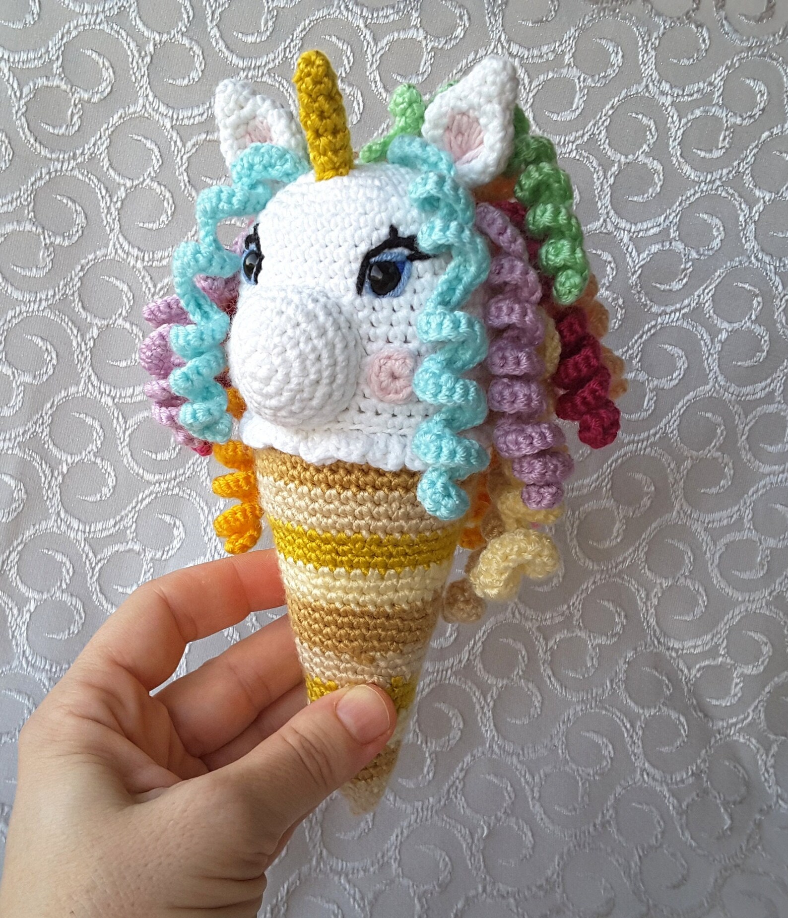 Crochet Unicorn Rattle Pattern Amigurumi Rattle Toy Tutorial Etsy