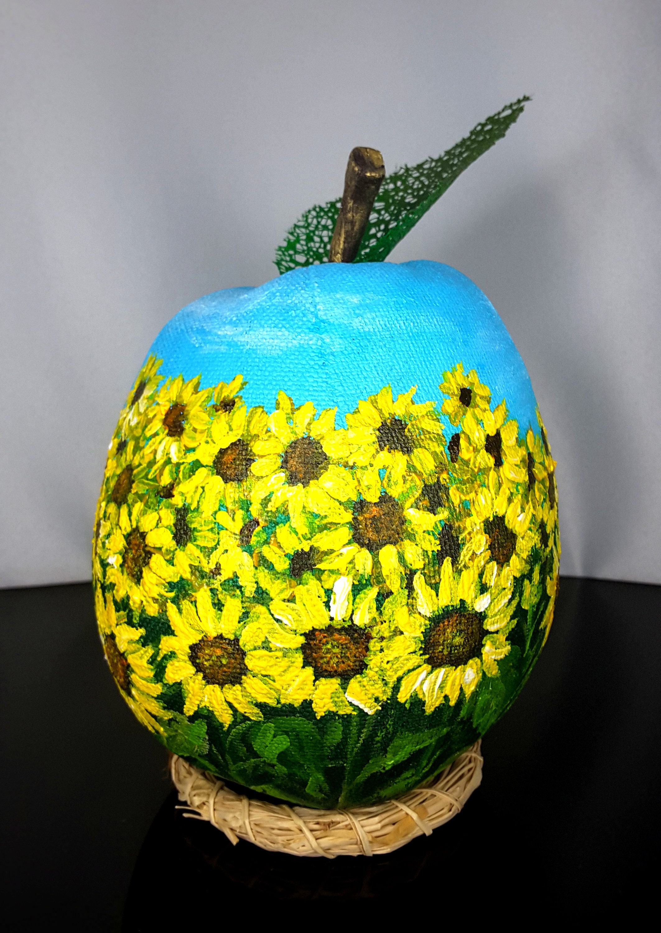 Small Acrylic Painting on Canvas Apple Landscape Home Etsy