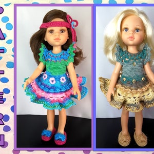 13 inch Doll Crochet Dress Pattern, Doll Clothing Pattern, Paola Reina Doll Crochet Tutorial, Doll Dress making, Handmade Doll Clothes