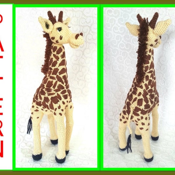 Crochet Toy Pattern, Giraffe Amigurumi Pattern, Realistic Animal Toy Tutorial, Giraffe Making, Plush Giraffe Toy Pattern, Stuffed Animal