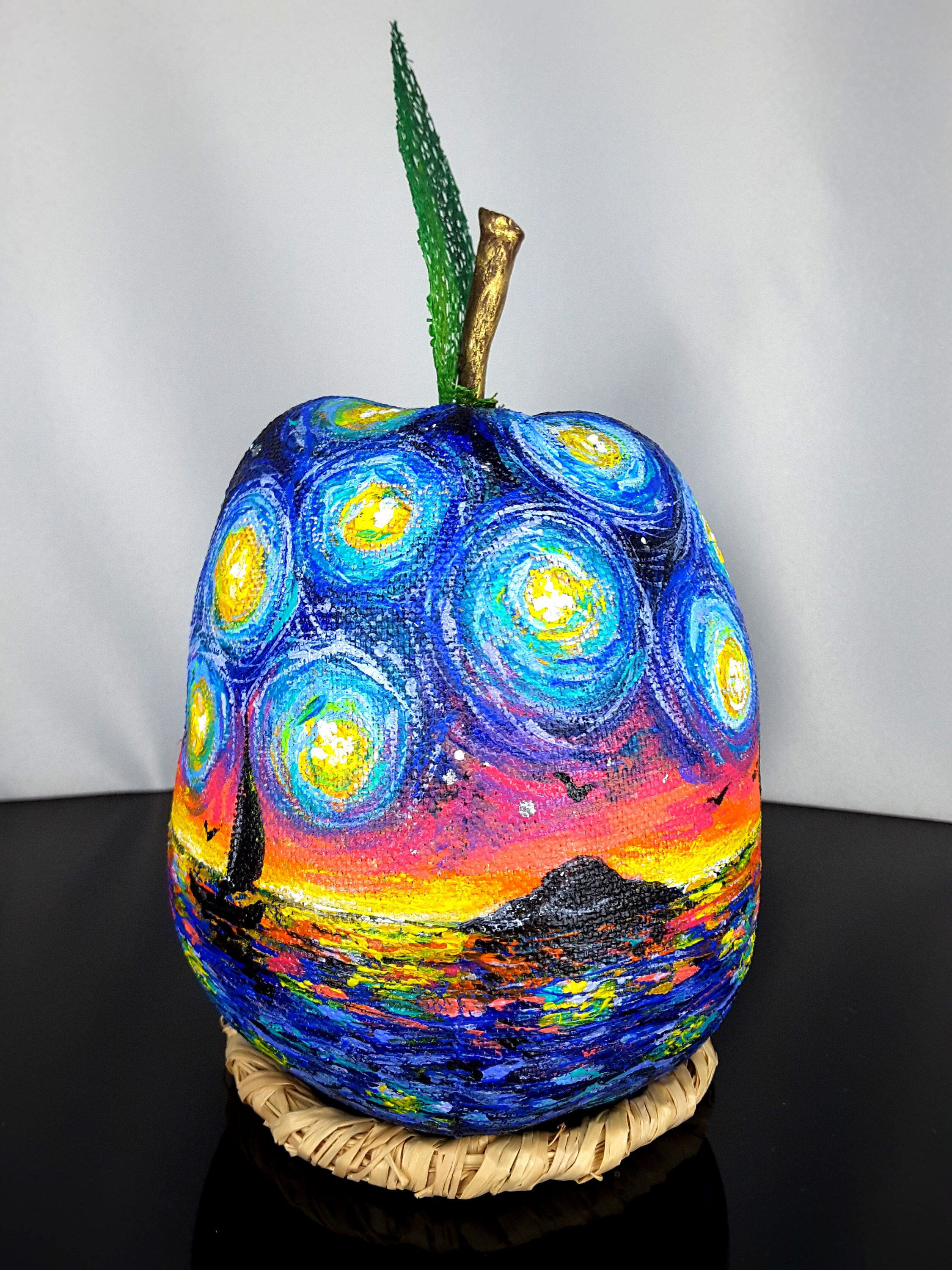 Small Acrylic Painting on Canvas Apple Landscape Home Etsy