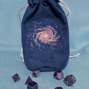 Mesmerizing Galaxy Dice Bag Drawstring Pouch