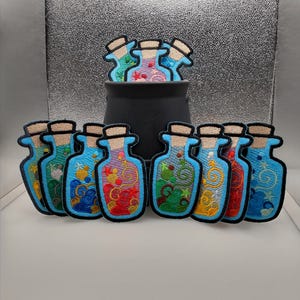 Magic Potion Bottle Iron On Patch Multiple Variations