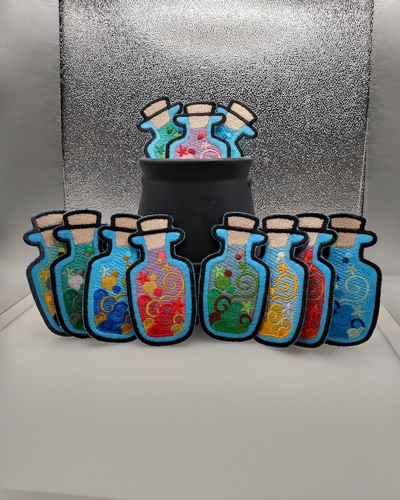 Magic Potion Bottle Iron On Patch Multiple Variations