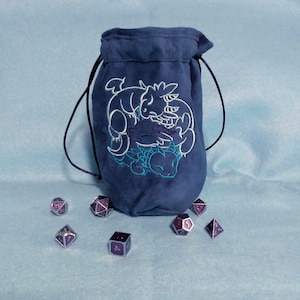 DISCOUNTED Trio of Dragons Cuddling Dice Bag