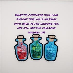 Magic Potion Bottle Iron On Patch Multiple Variations image 7