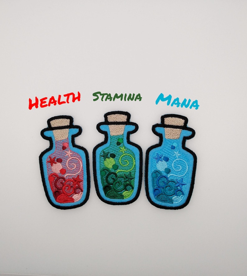 Magic Potion Bottle Iron On Patch Multiple Variations image 2