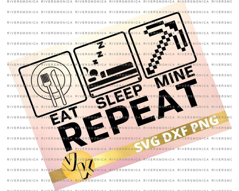 Download Eat sleep mine repeat svg files cricut silhouette ...