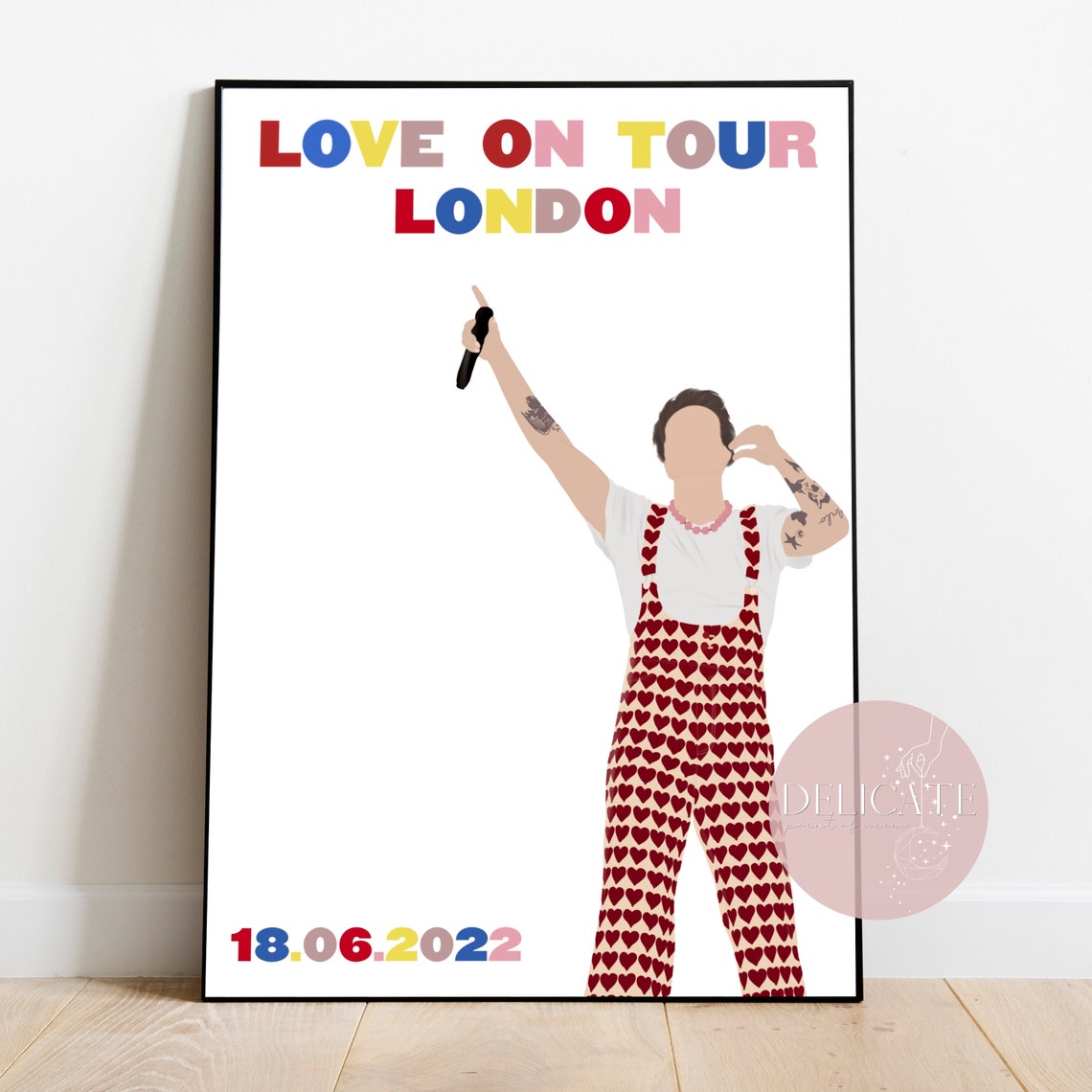 Harry Styles Love on Tour London Night 1 Wembley 2022 Print Etsy UK
