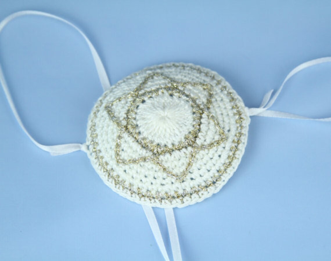 Handmade Crochet Star of David Baby Kippah Baby Bris Kippah Etsy
