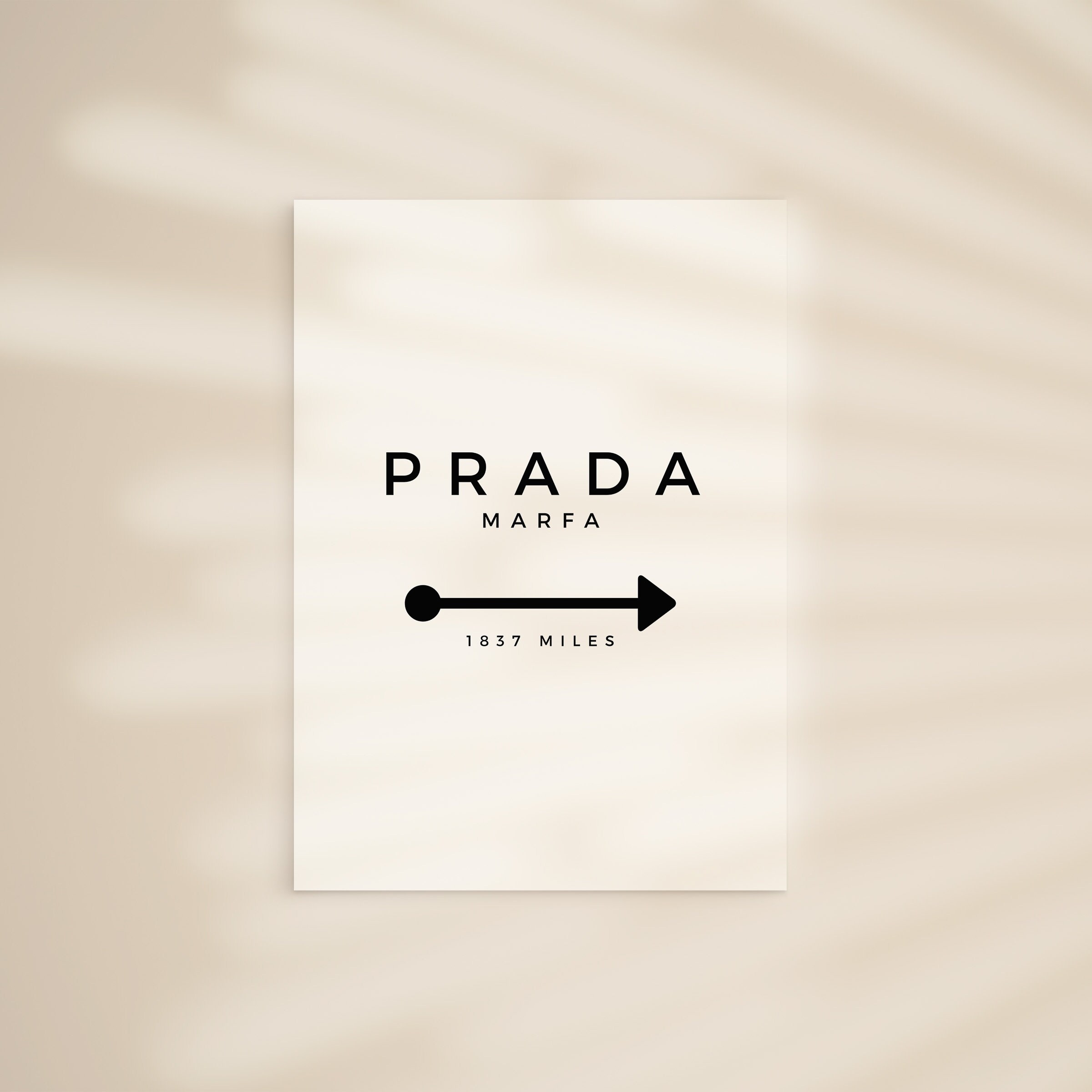 Prada Marfa wall art print fashion prints bedroom wall art | Etsy