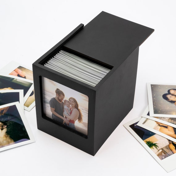 Acrylic Polaroid Guest Book – Photo Storage Box with Display Frame