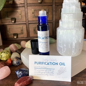 Purificación Ritual Aceite Rollerball para Hechizos y Aromaterapia / Purificación Aceite de Altar / Aceite Purificador Limpiador