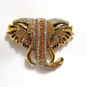 Elephant Head Brooch