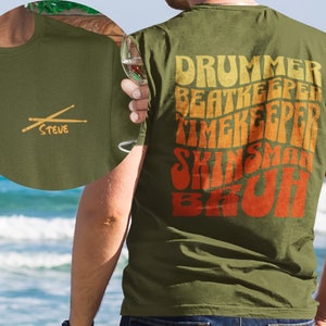 Drummer T Shirt Drummer Gift Personalized Gift for Drummer Tshirt drum lover gift for drum teacher Comfort Colors tee shirt