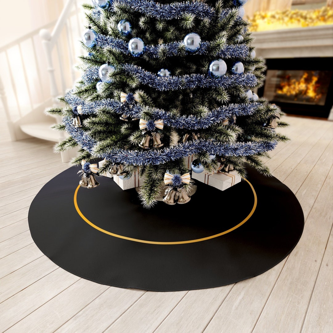 Black Tree Skirt Customized Gift for Couple Elegant Tree Skirt Modern Christmas Tree Skirt 57
