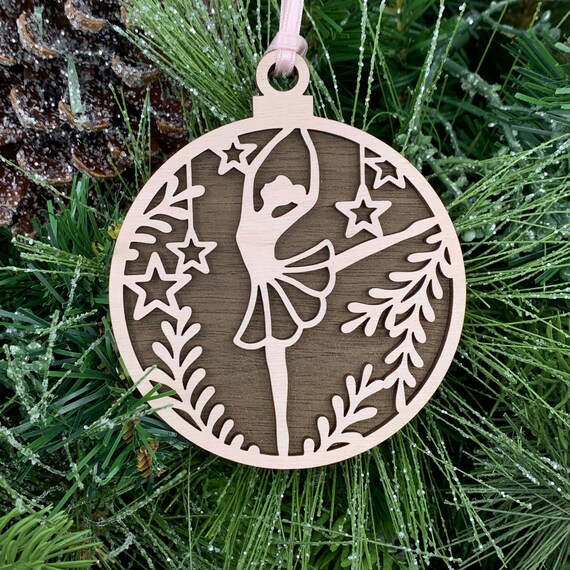 Ballerina Ornament Dancer Ornament Ballet Pink and Glittery Etsy