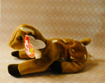 Vintage Retired Ty Beanie Baby WHISPER THE DEER 1998