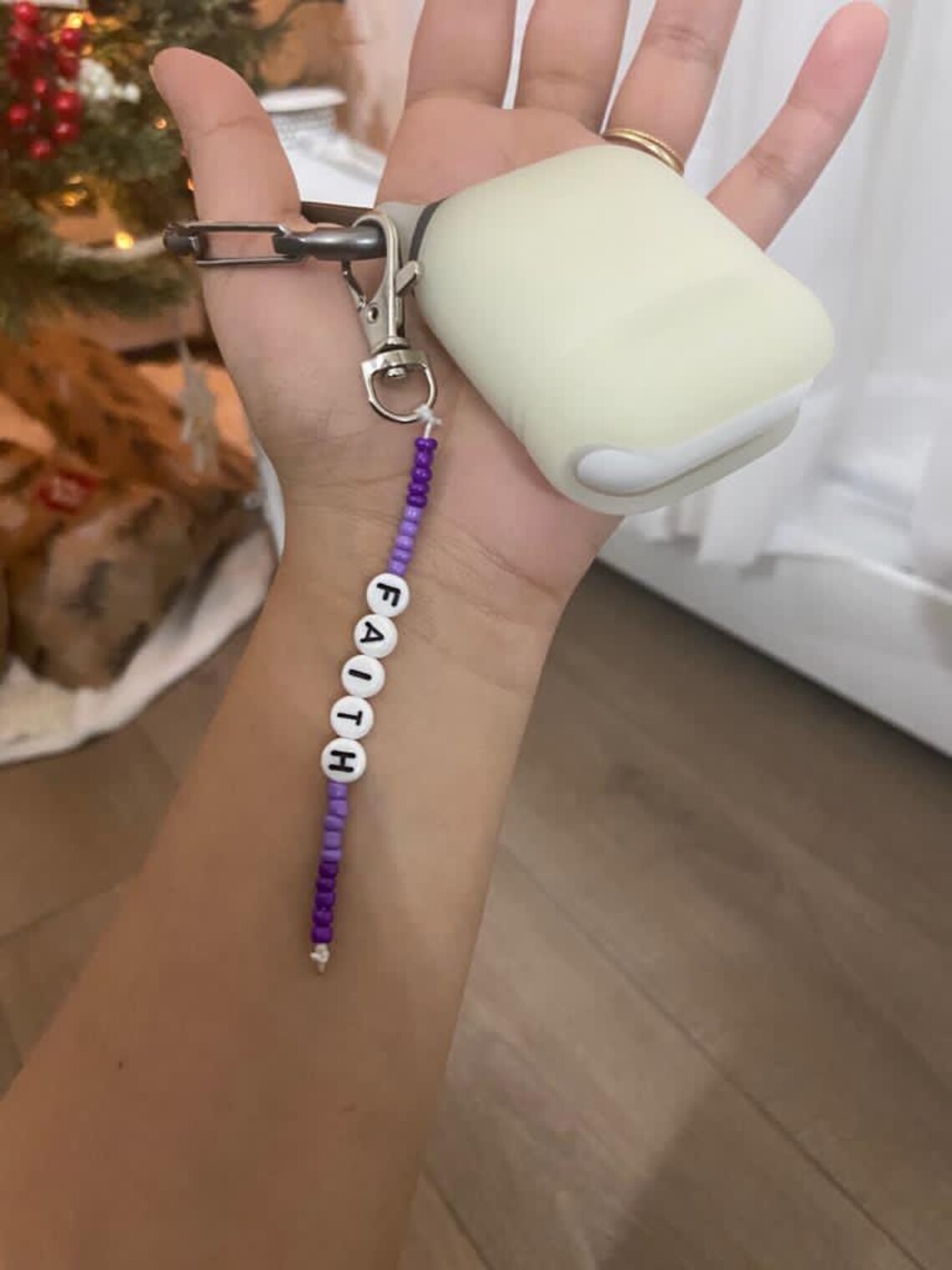 Personalized keychain name keychain seed bead keychain. Etsy