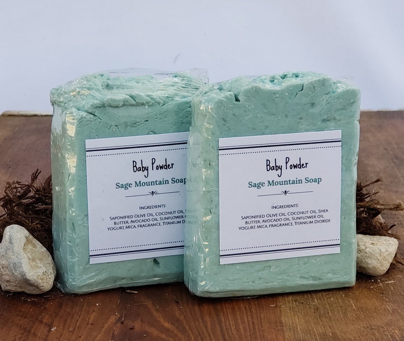Handcrafted Baby Powder Scented Soap Etsy