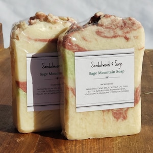 Soap/Handmade Soap/Sandalwood & Sage Scented Soap/Mens Soap/Man Soap Bar/fragrance/Man Soap/fathers Day/Valentines day/Mothers Day/Bar Soap