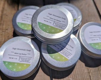 Organic Lip Butter, Lip Balm, Peppermint Lip butter, All Natural Lip Balm, Lip Butter