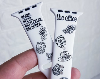 Apple Watch band for 38 40 41 42 44 45 49mm Silicone Apple Watch 1 2 3 4 5 6 7 8 9 Ultra series Apple Watch strap iWatch band Engraved band