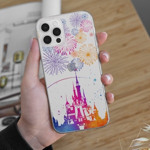 Princess castle Firework Phone case for iPhone 16 Pro 15 14 Pro Max 13 12 /11/X/XR/XS case iPhone 7/8 Plus case Galaxy S21/S22/S23/S24 Ultra