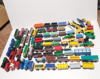 Wooden Trains and Cars (BRIO, Imaginarium, anything compatible with Thomas the Tank Engine Wooden Railway)