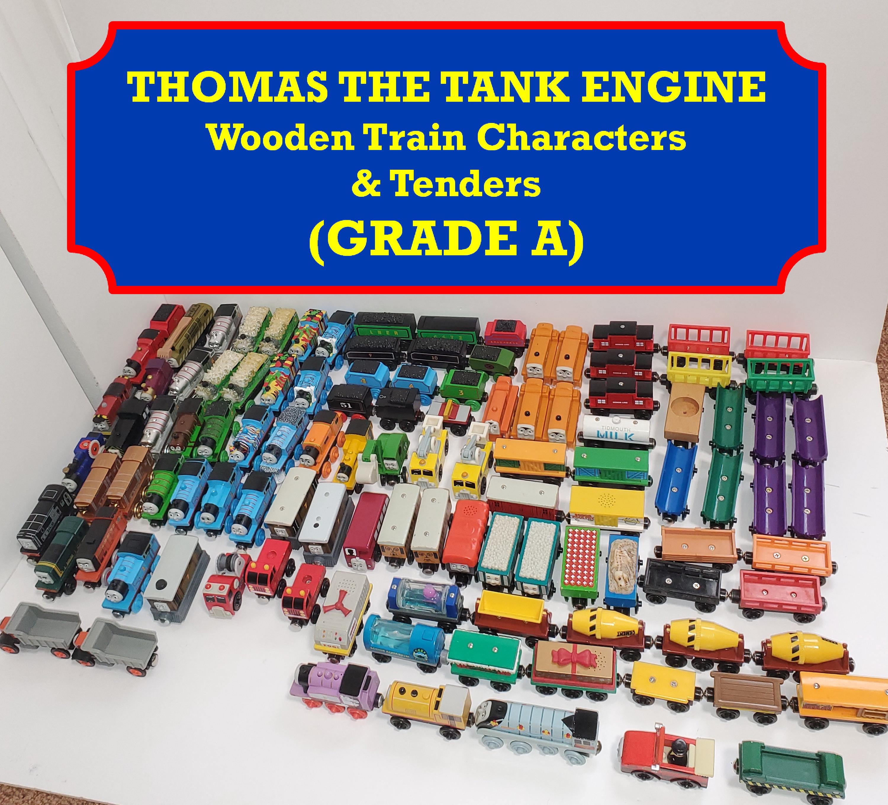 Thomas the Tank Engine Wooden Toys: Train Characters & Tenders (GRADE A) (See pictures)