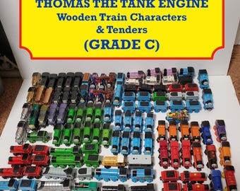 Thomas the Tank Engine Wooden Toys: Train Characters and Tenders (GRADE C) (See pictures)