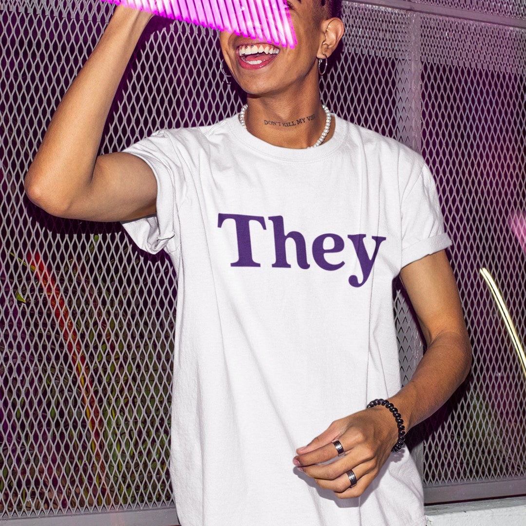 They Them Gender Pronoun Shirt, Statement T-shirt, LGBTQ Tee, Identity ...