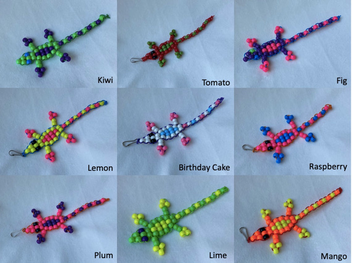 Bead Geckos For your backpack keychain accessorizing and Etsy