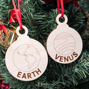 Planet Christmas Ornament Set, Solar System Planet Ornament, Science Astronomy Gift for Christmas, Saturn Sun Jupiter Neptune Mercury Uranus image 3